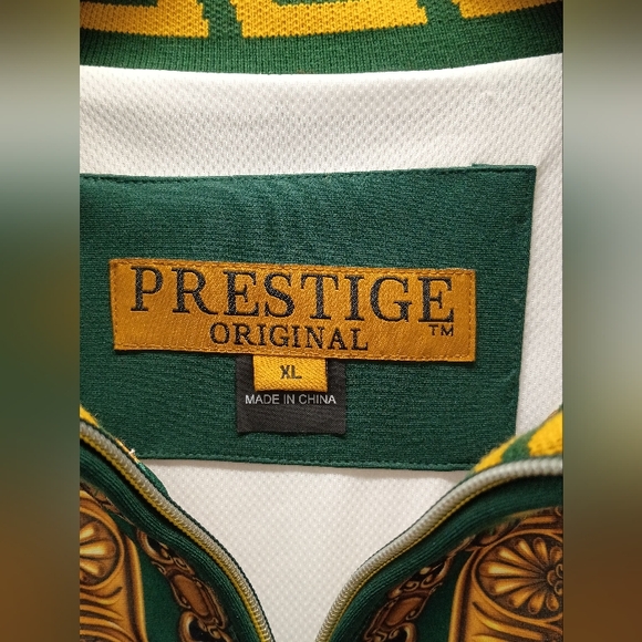 Green and Gold Casual Button Down Shirt - Picture 5 of 5